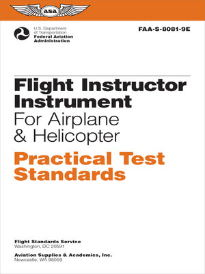 cover image of Flight Instructor Instrument Practical Test Standards for Airplane & Helicopter (2024)